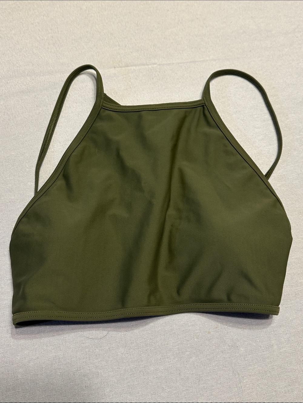aerie Olive High-Neck Tank Bralette
